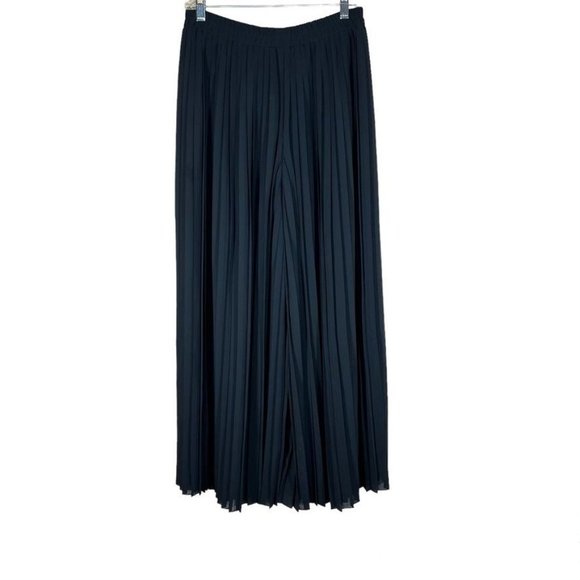 Vintage Wide Leg Pants Pleat Sheer Black Small Rare Victorias Secret Gold Label - Picture 2 of 7